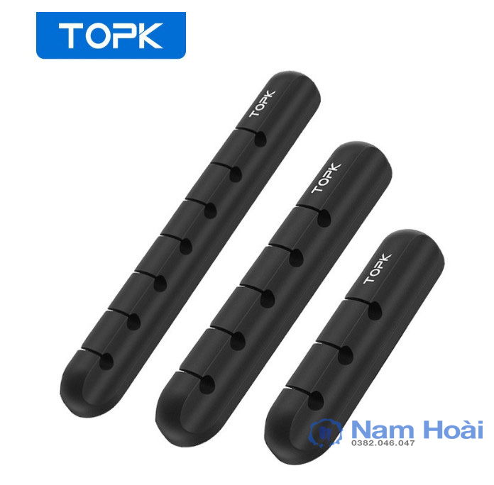 Đế Kẹp Dây Cáp hiệu TOPK L16 Sắp Xếp Gọn Gàng Trên Bàn Làm Việc Dán Kẹp Cố Định Chống Rối Cáp Sạc Dây Chuột Bàn Phím
