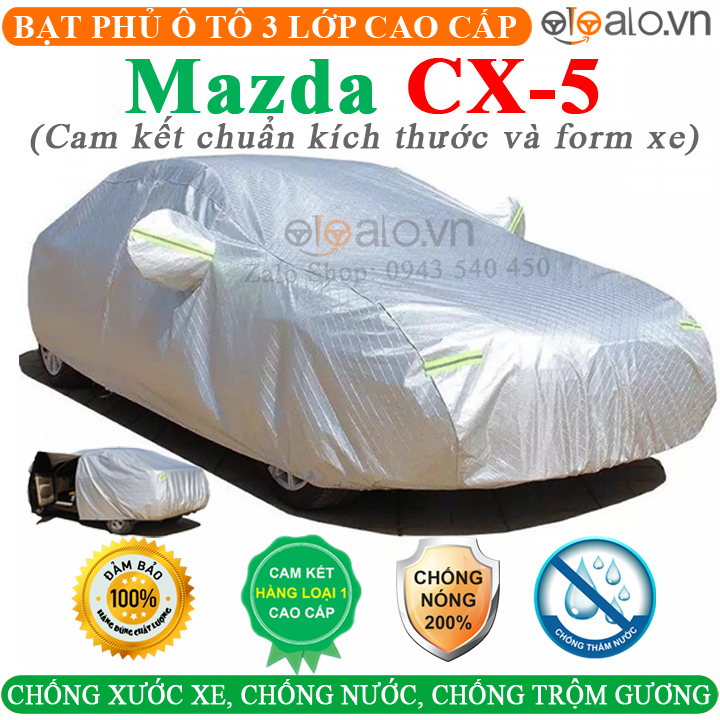 [HCM]Bạt phủ ô tô Mazda CX-5 CAO CẤP Cách Nhiệt Bạt phủ xe ô tô Mazda CX-5 Bạt che ô tô Mazda CX-5 Bạt trùm xe ô tô Mazda CX-5