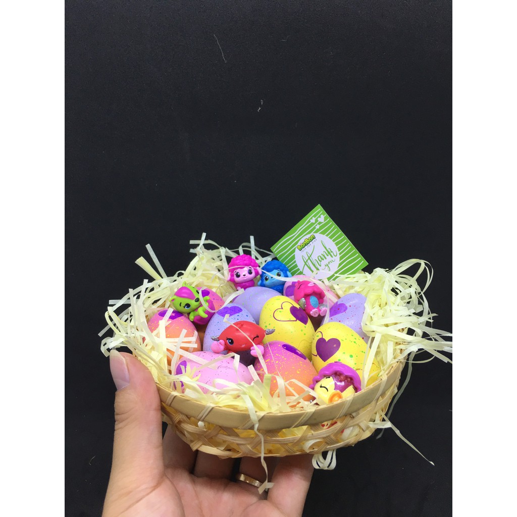 Giỏ trứng Hatchimals - quà trung thu cho bé (10 TRỨNG KHÔNG TRÙNG MẪU THÚ)