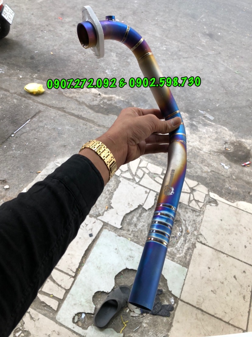 [HCM]cổ pô titan zin màu tỉnh điện gắn pô zin dành cho winner / sonic / raider / satria / exciter