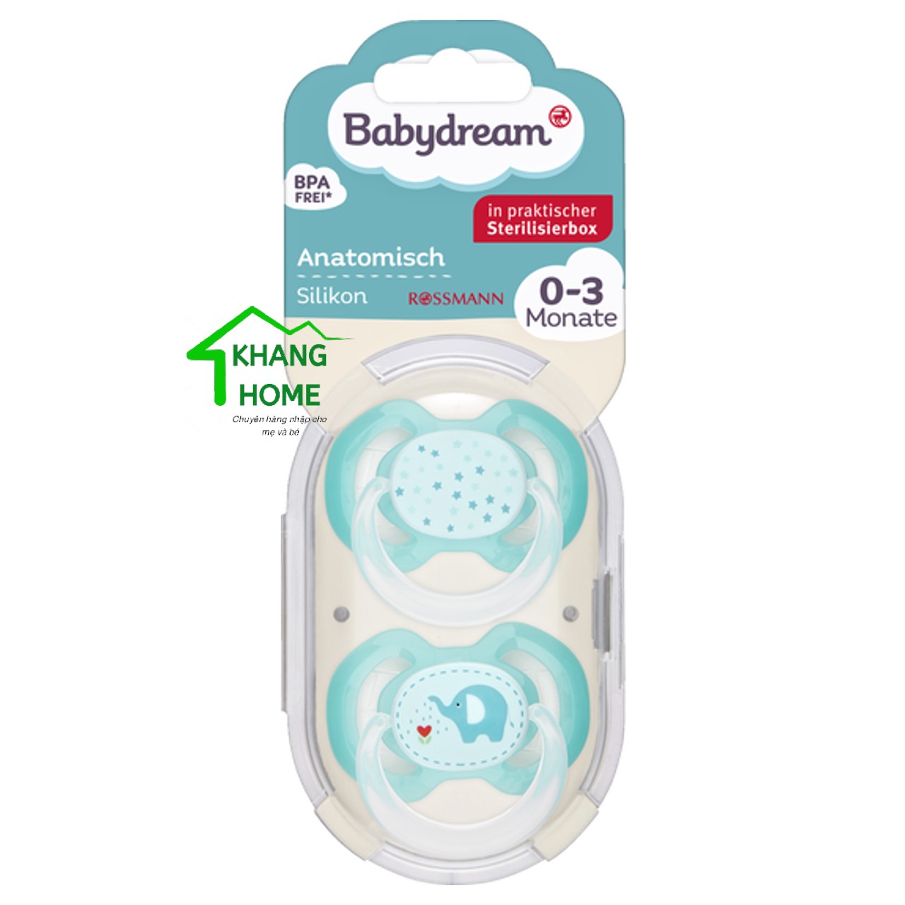 NÚM VÚ/TI GIẢ BABYDREAM SIZE 0 - 3 THÁNG (LOẠI 1 CÁI HOẶC 2 CÁI/SET)