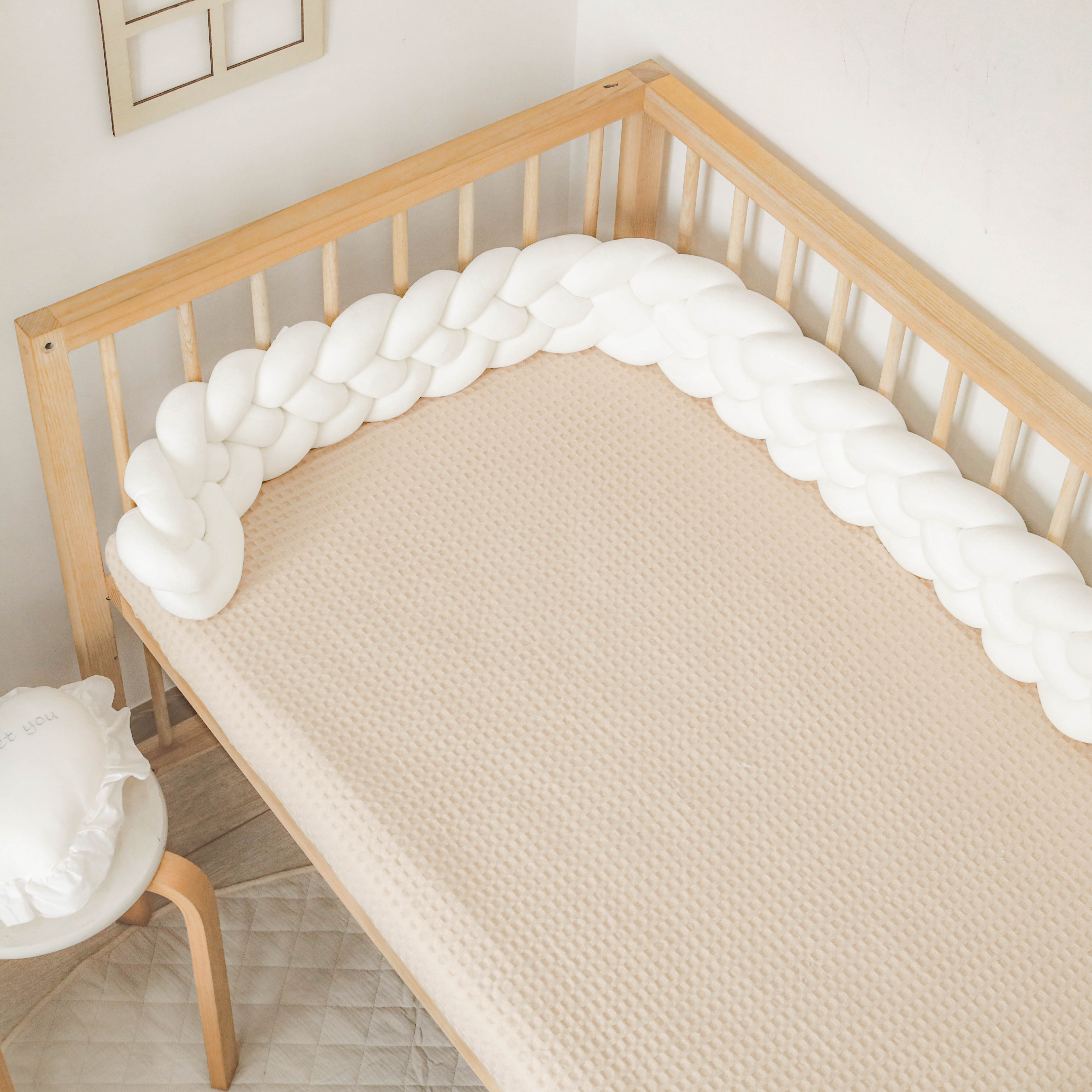 [2 mẫu] Ga bọc nệm dáng oval cho bé, drap bọc nệm cũi oval