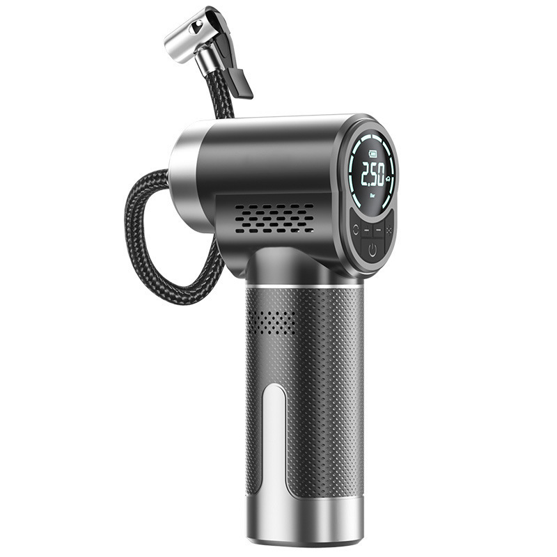 MÁY BƠM ĐIỆN KHÔNG DÂY, MÁY BƠM LỐP Ô TÔ, TỰ ĐỘNG NGẮT KHI ĐỦ ÁP SUẤT, ĐO ÁP SUẤT LỐP, THÍCH HỢP CHO XE ĐẠP, XE MÁY, Ô TÔ