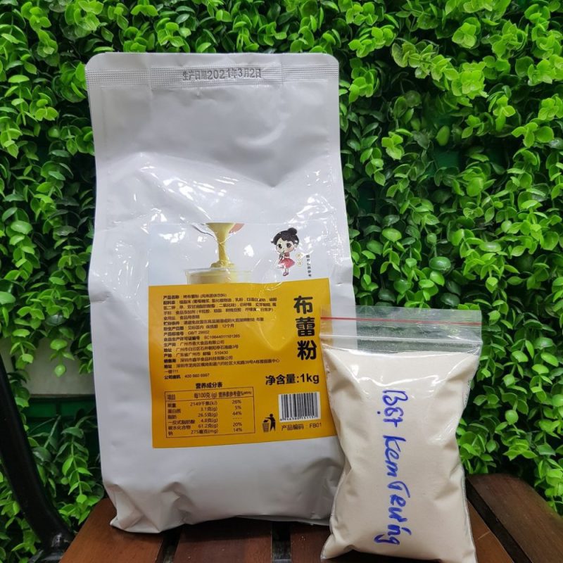 Bột kem trứng nướng Đài Loan - 300gr - tách chiết - nguyên liệu liệu trà sữa, kem trứng, bột kem, topping, kem trứng khè