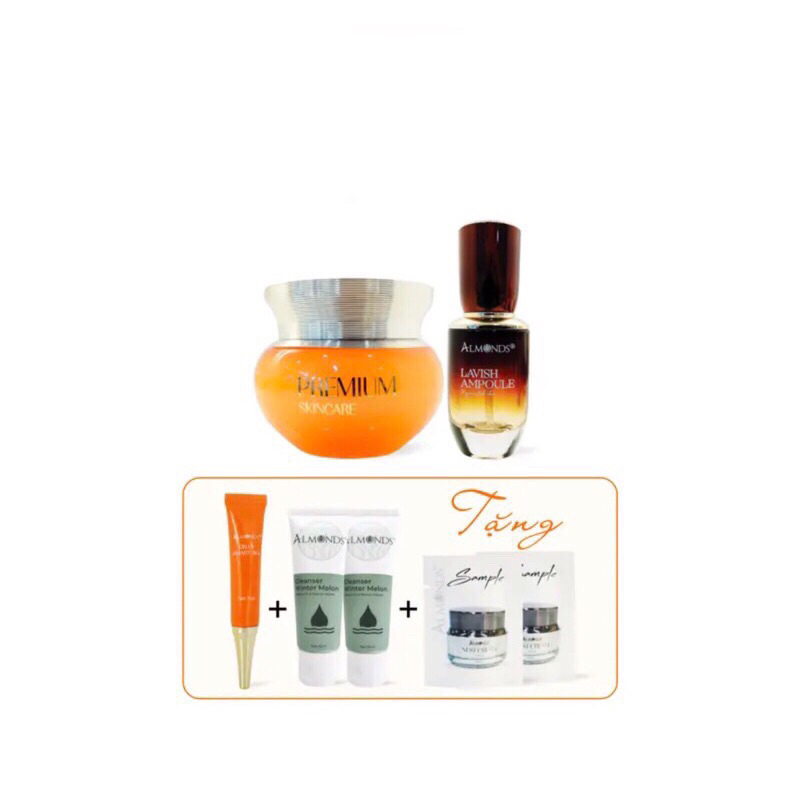 [Chính hãng] Combo dưỡng trắng da, mờ nám, tàn nhang Almonds + 🎁