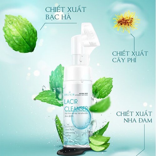 (CHÍNH HÃNG) Sữa rửa mặt bạc hà kiềm dầu Dr.lacir 150ml