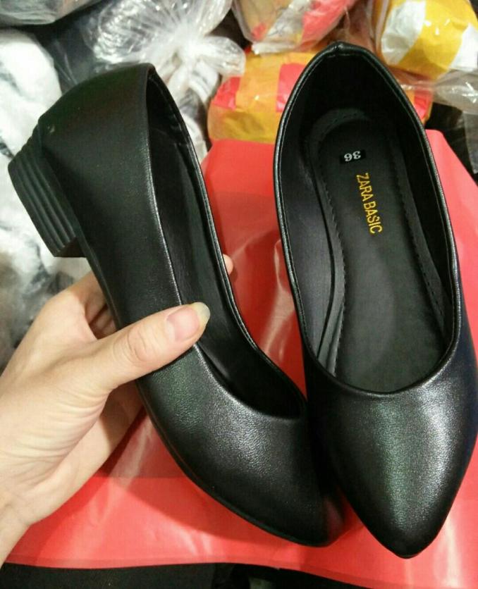 giày bệt 2p đen si mờ -kèm ảnh thật giá rẻ