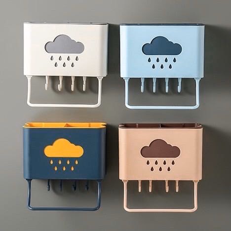 kệ đựng đồ đa năng dán tường họa tiết đám mây