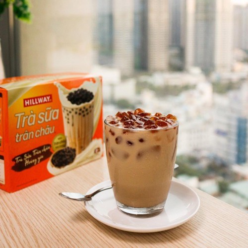 Trà sữa trân châu Hillway hộp 5 gói + 5 Gói trân châu kèm theo