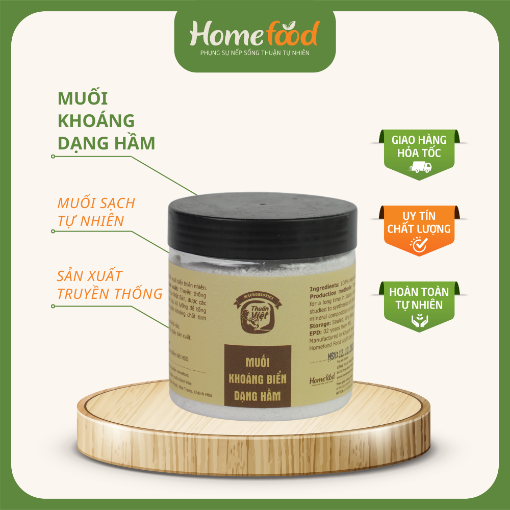 Muối khoáng biển sạch dạng hầm hộp 200g