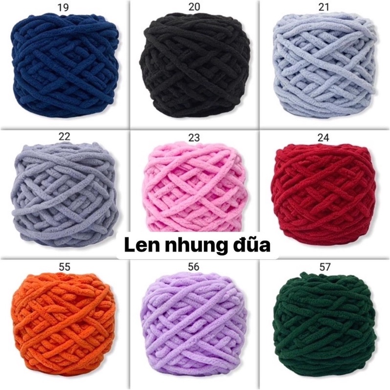 Len nhung đũa, len bông sữa cuộn 50gram