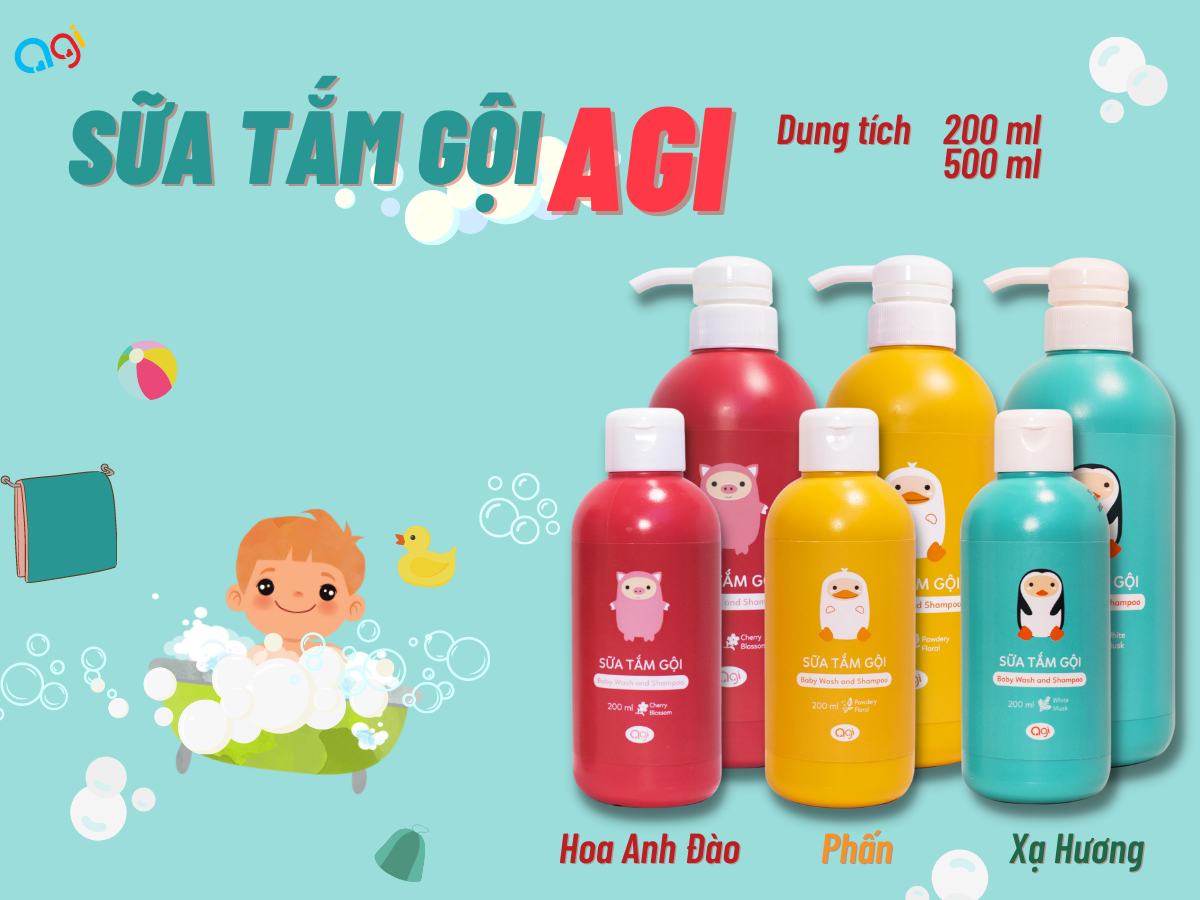SỮA TẮM GỘI AGI 200ml/500ml