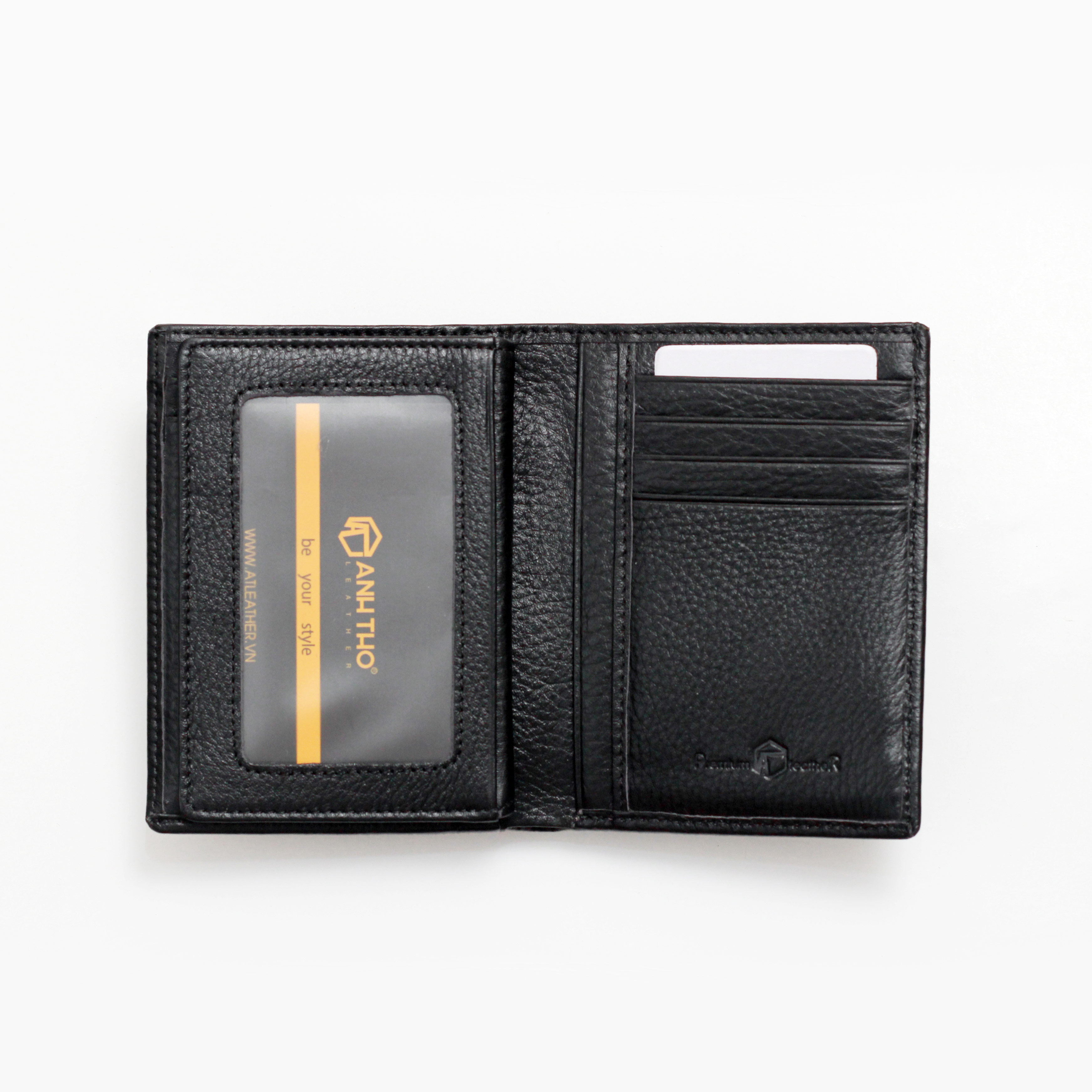 Ví đứng da bò Anh Tho Leather MIN-01 | Cánh lật