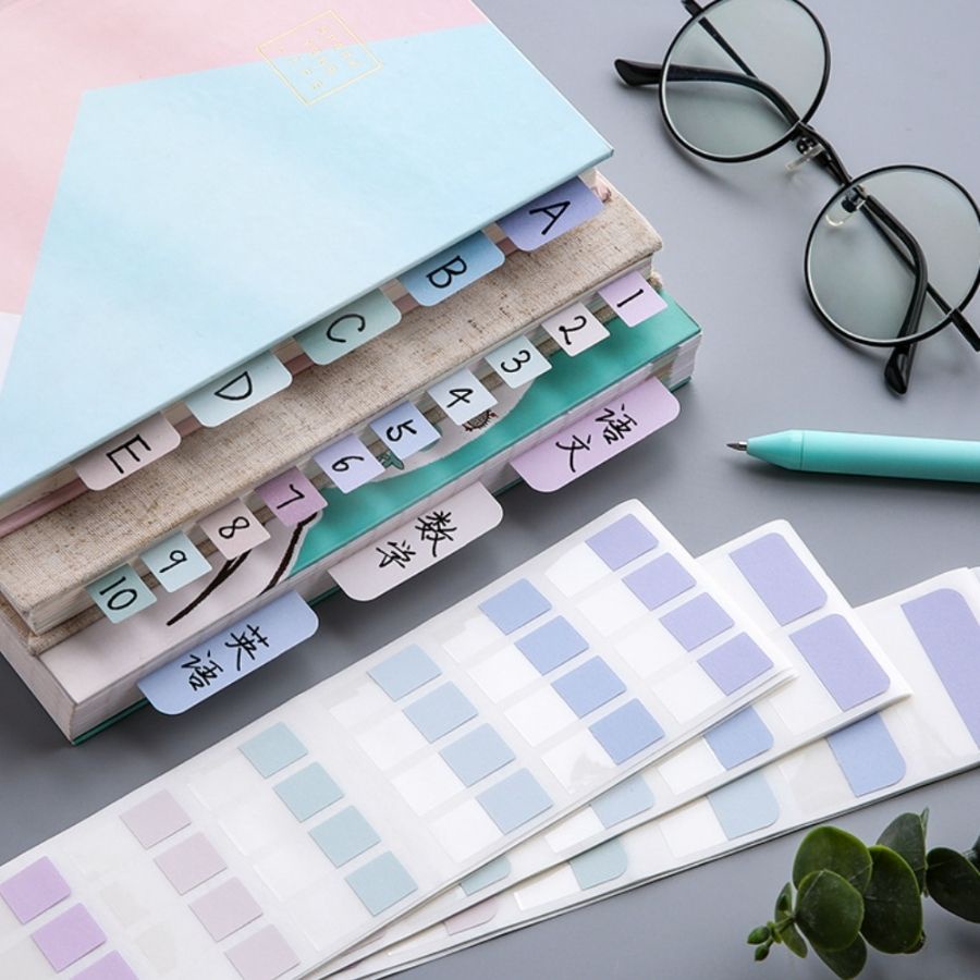 Note, đánh dấu trang No34, nhiều màu, basic tiện lợi, note gắn trang
