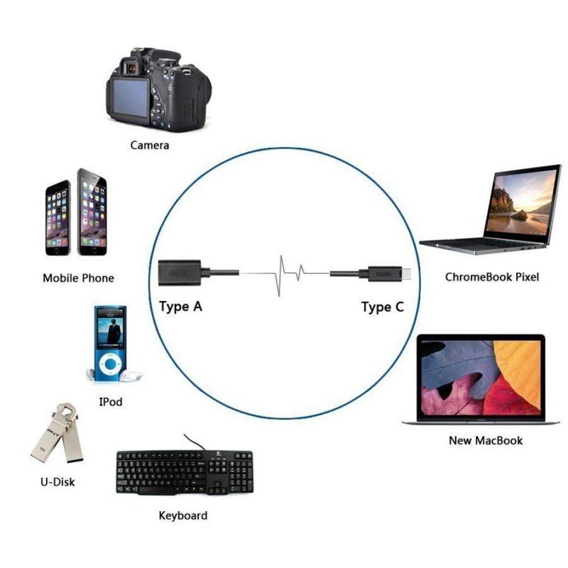 CÁP OTG USB TYPE C SANG USB 3.0 UNITEK YC476BK