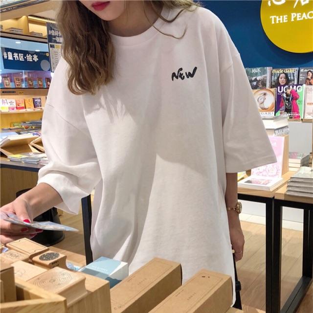 Áo thun tay lỡ form rộng new hari0319
