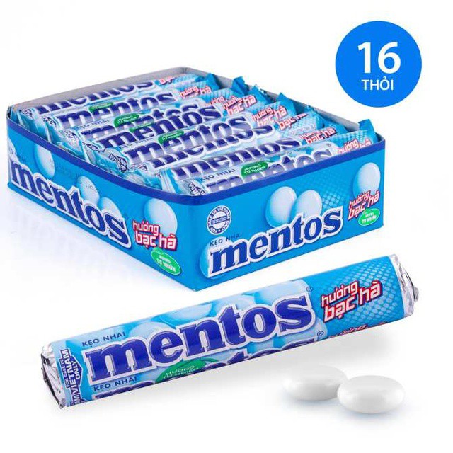 [ Chính hãng] Combo 5 thỏi kẹo Mentos Bạc hà siêu thanh mát