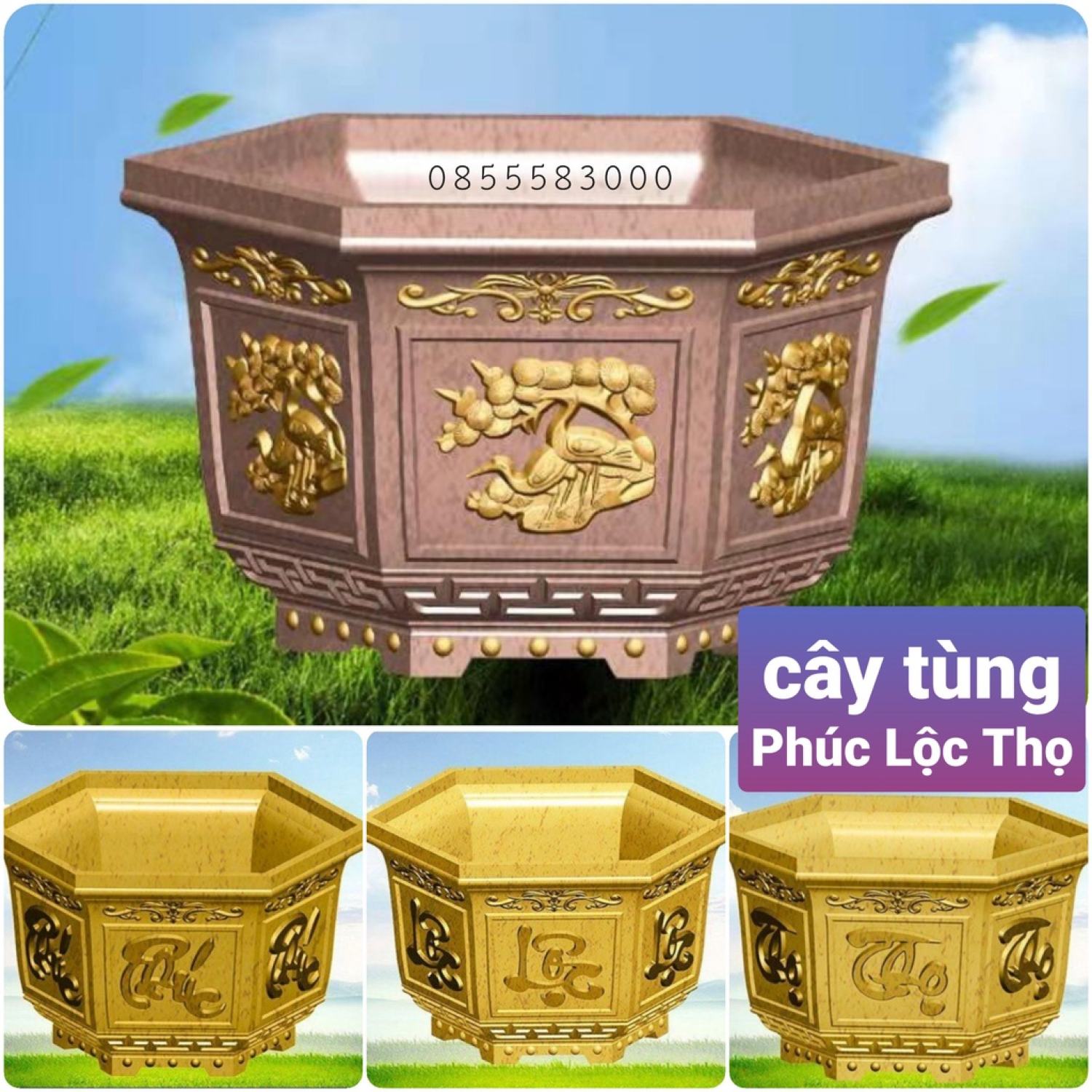 Khuôn đúc chậu cây cảnh lục giác 35 (khuôn chậu ABS siêu bền)