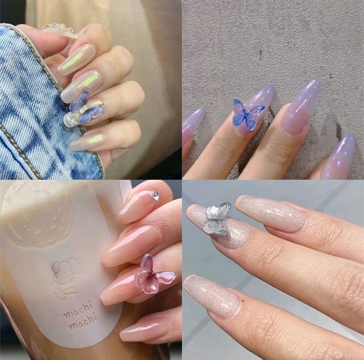 [HCM]Cặp bướm pha lê đính móng