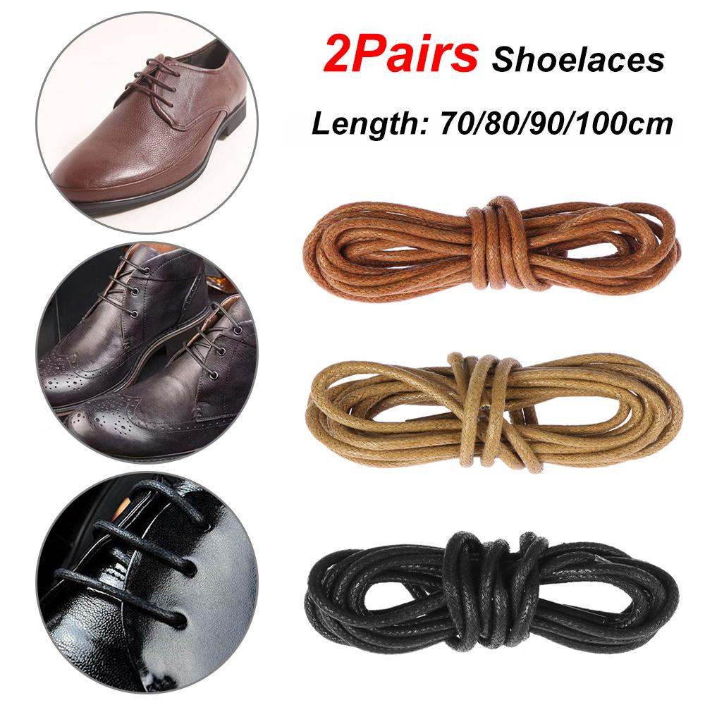Waxed Round Shoe Laces Shoelace Bootlaces Leather Brogues Multi Color 27.6/'/'