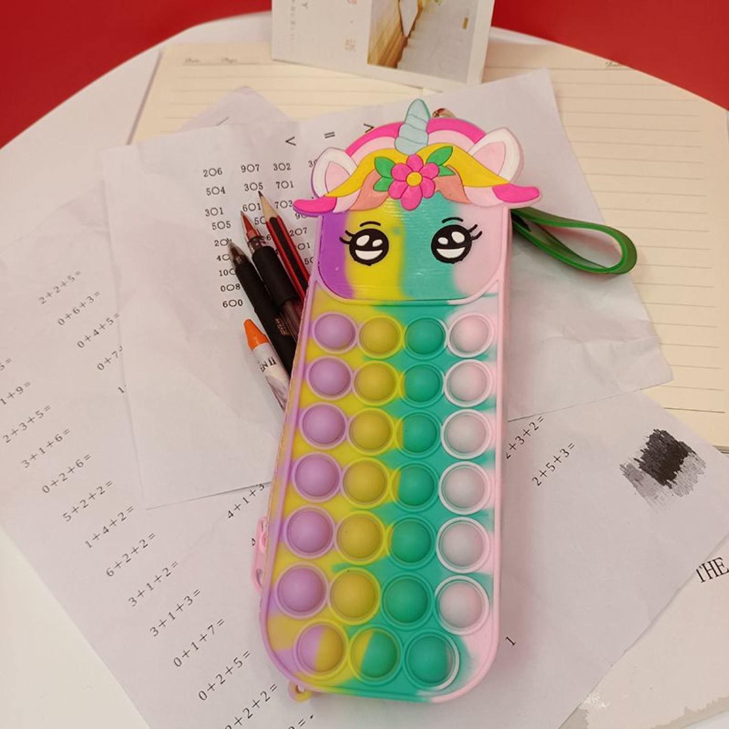 Hộp bút pop it Unicorn silicone