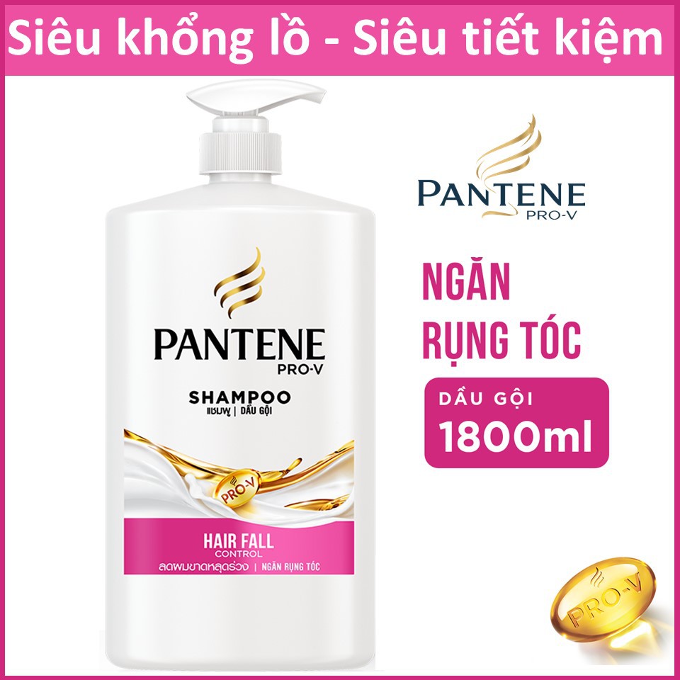 Dầu gội Pantene 410ml , 900ml ,  1800ml ngăn rụng tóc (Dầu gội Pantene ngăn rụng tóc )