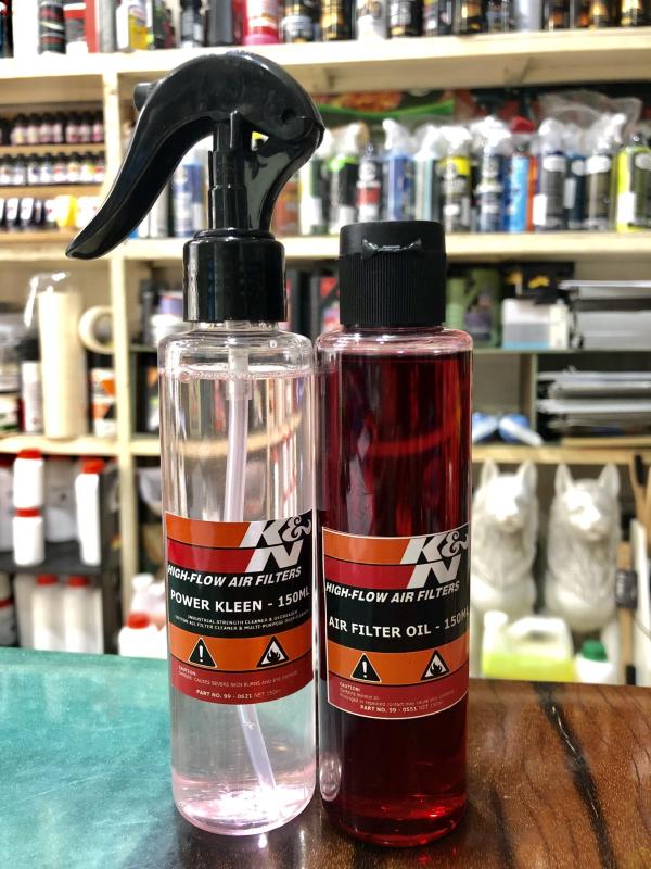 BỘ VỆ SINH VÀ DẦU DƯỠNG LỌC GIÓ K&N POWER KLEEN - AIR FILTER OIL CHAI NHỎ 150ML