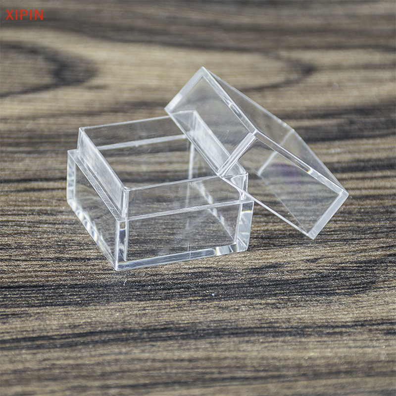 QN 7.5ml Mini vuông nhỏ hộp trong suốt PS Hộp nhựa mỹ phẩm Thuốc bao bì hộp cho đồ trang sức hạt Trường hợp hiển thị container