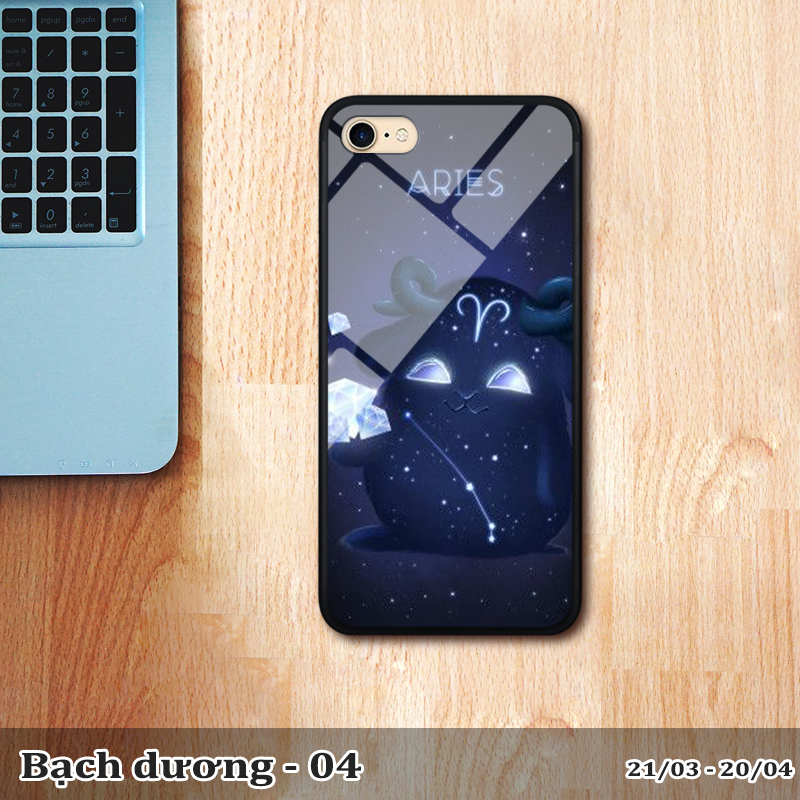 Ốp kính Iphone 7 - Iphone 8 in cung hoàng đạo
