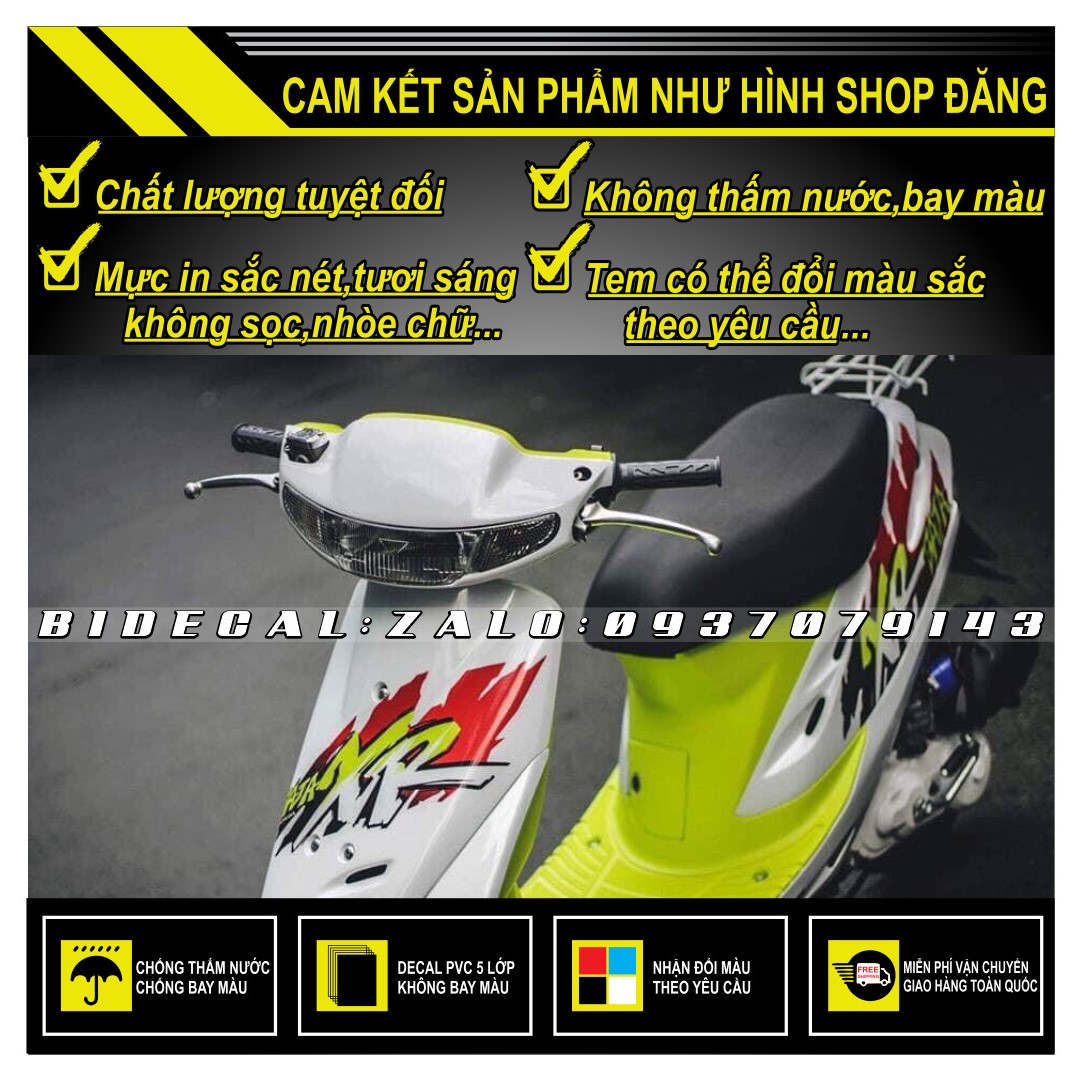 Tem rời dio baja xr phối trắng đỏ