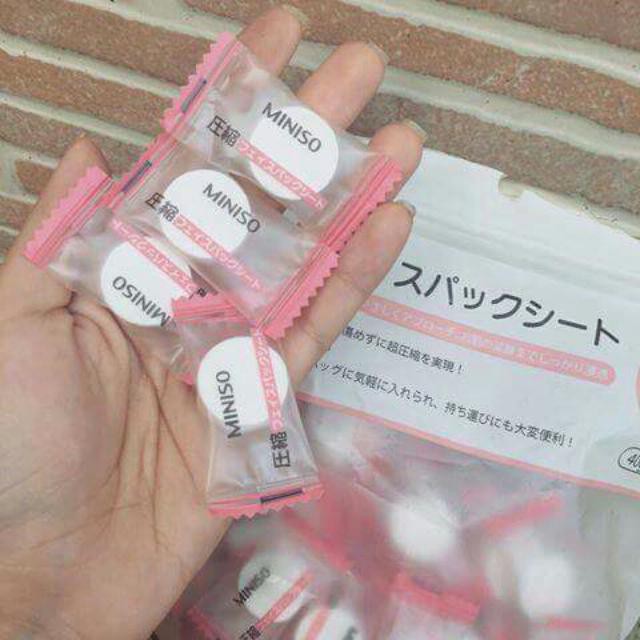 Mặt nạ giấy né Miniso Nhật Bản 100 mặt nạ sản phẩm chất lượng đảm bảo an toàn không gây kích ứng cho da