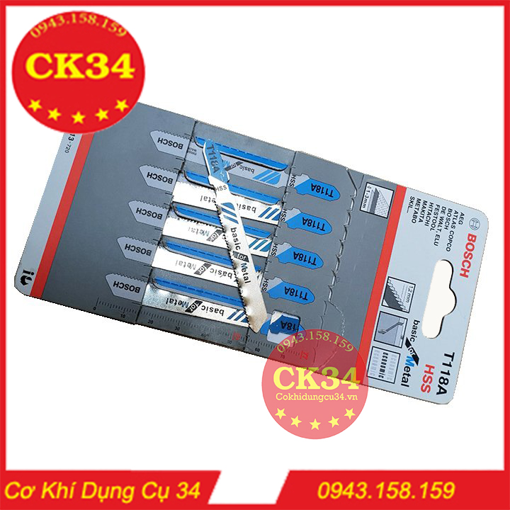 Lưỡi Cưa Sọc, Lưỡi Cưa Lọng Sắt HSS T118A