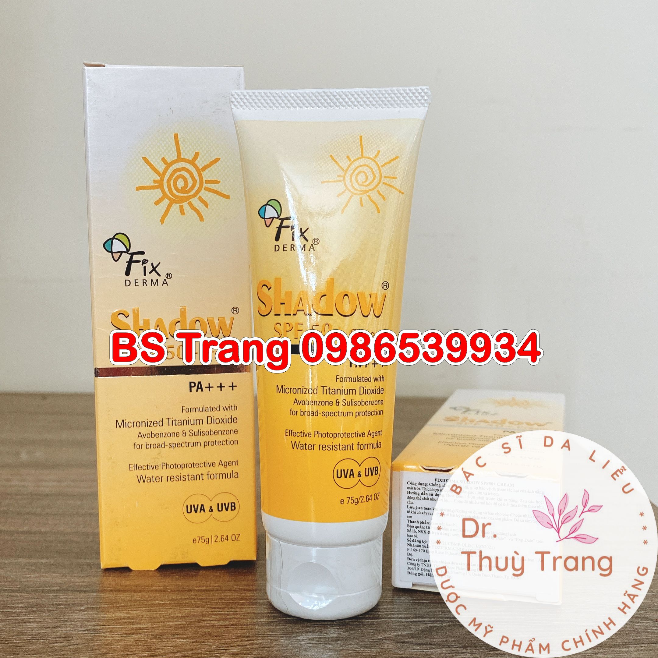 Kem chống nắng FixDerma Shadow Cream - 75gam
