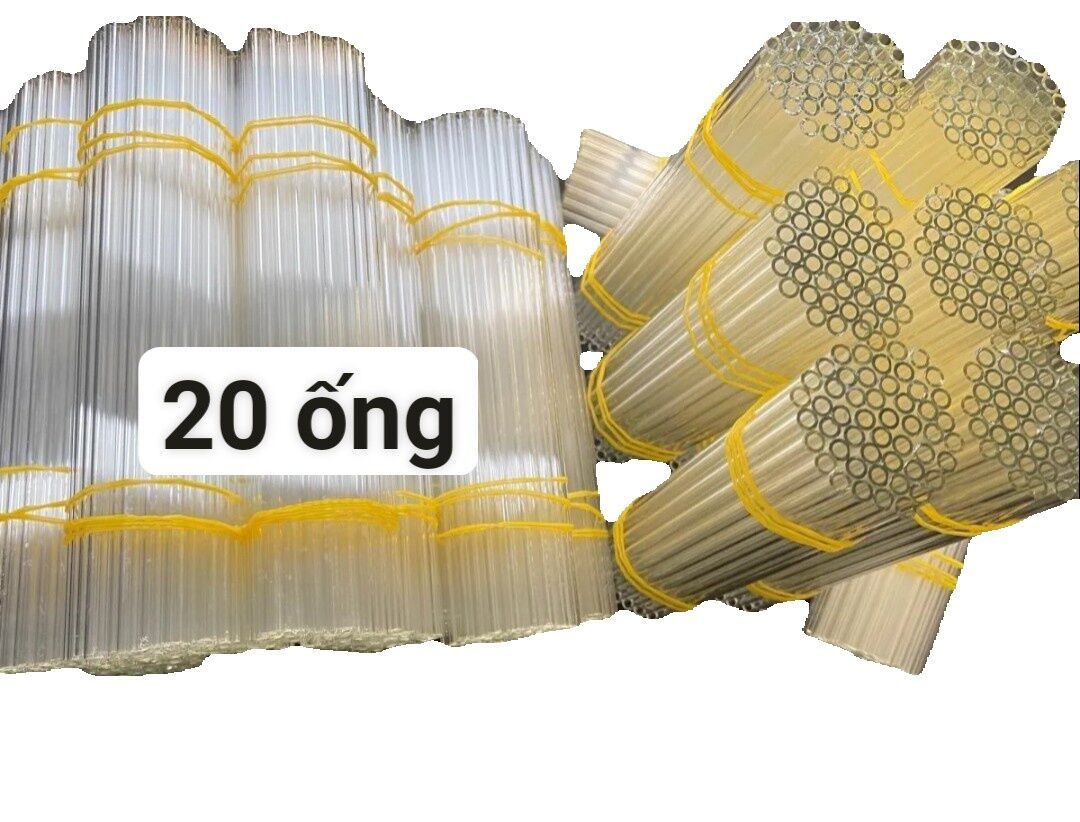 Set 20 Ống Thủy Tinh Borosilicate Dài 20cm Ống Thẳng