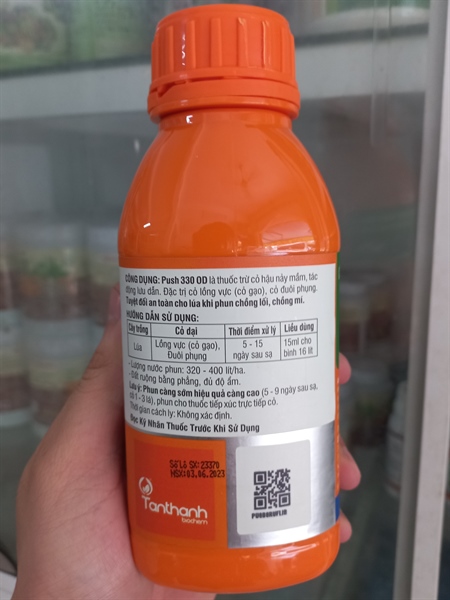 Thuốc trừ cỏ hậu nảy mầm Push 330OD 250ml