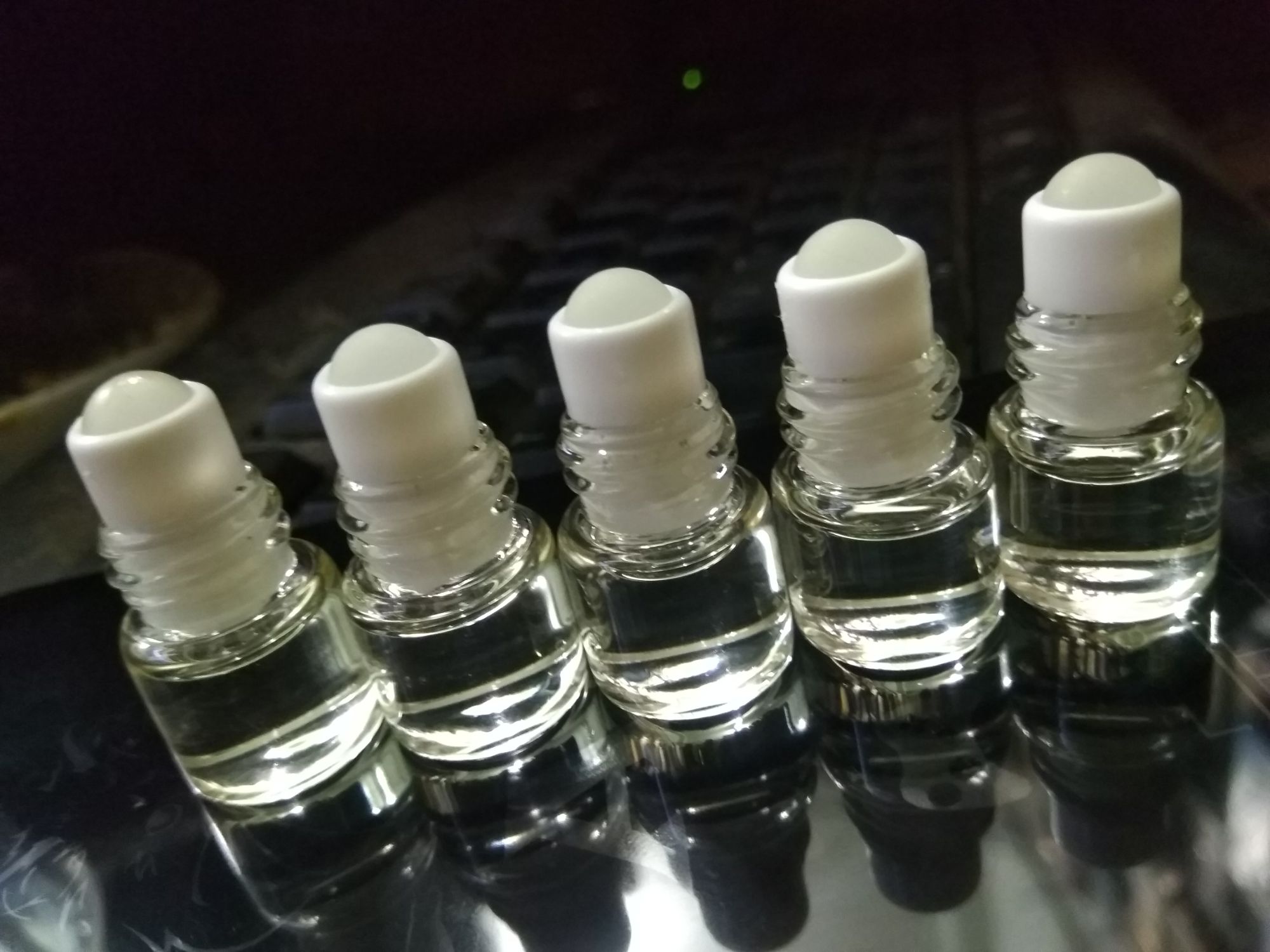 combo 5 chai bi lăn 1ml đựng tinh dầu chiết nước hoa
