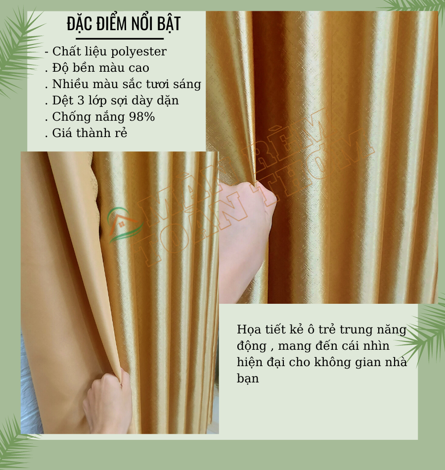 rèm gấm rộng 3m8 cao 2.7m