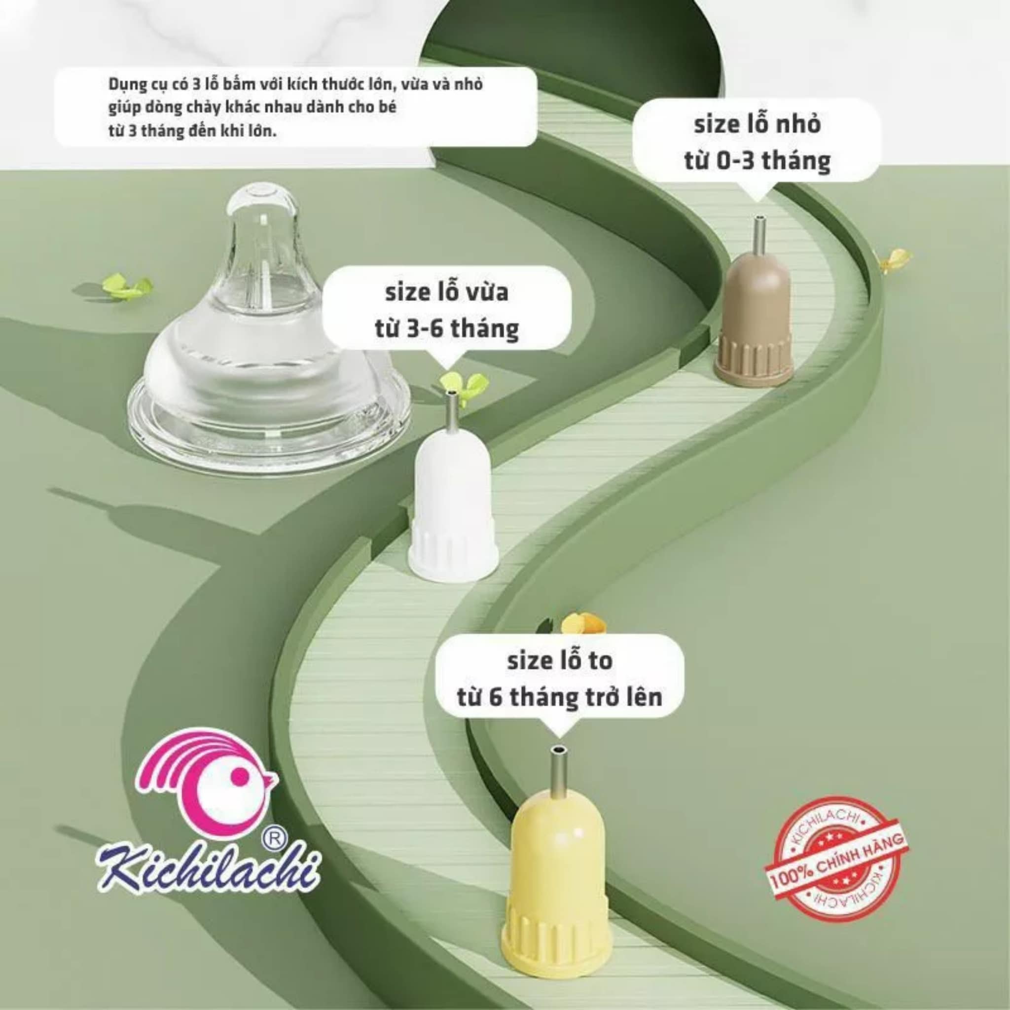 Đục Lỗ Núm Ti Bình Sữa Kichi