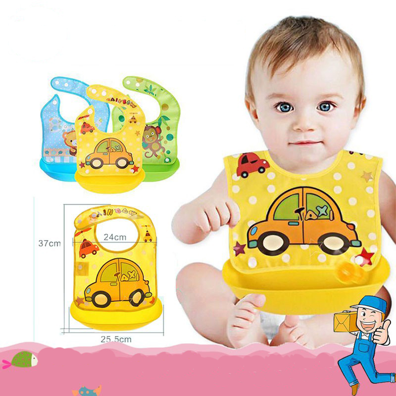 Yếm Ăn Dặm Silicone Có Máng