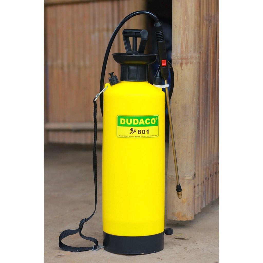 Bình Xách Tay Béc Xoay 180 Độ Dudaco 4L và 8L – Vàng