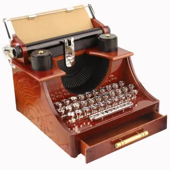 Home Retro Vintage Typewriter Music Box 