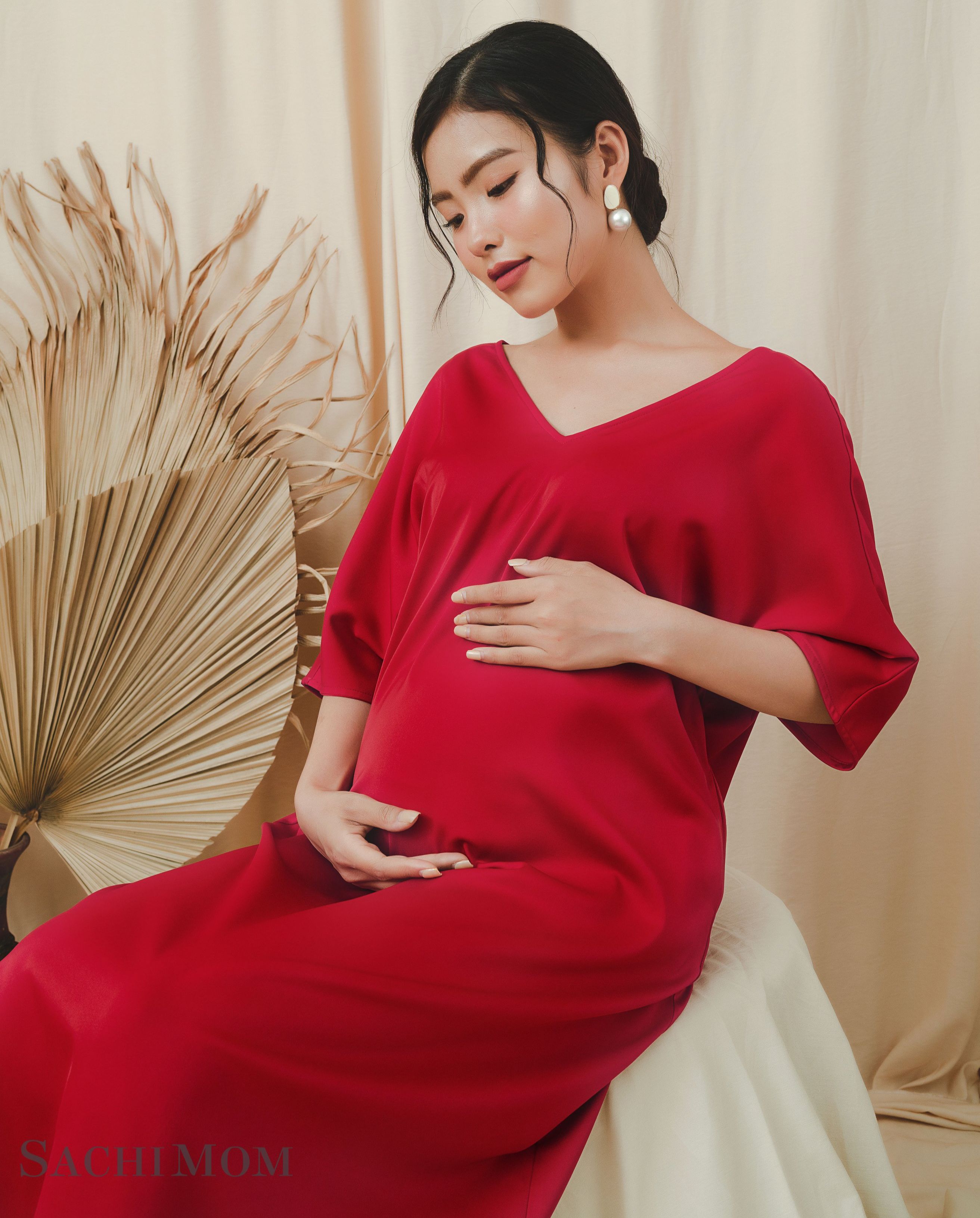 Đầm Bầu SACHIMOM - Váy Bầu Lụa ALINA DRESS