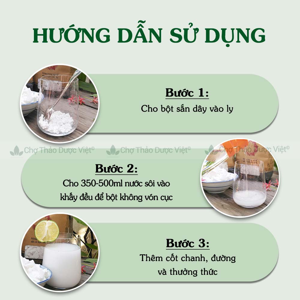 [Giá Sỉ] 500gr  Bột Sắn Dây | Khô, Trắng, Sạch