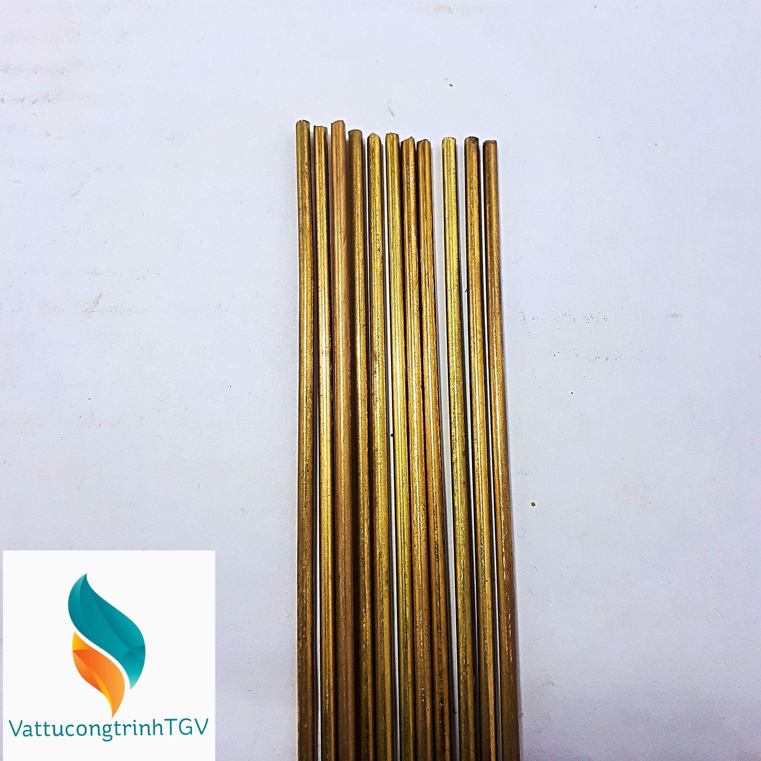 Bộ 10 que hàn đồng vàng tròn 2.5mm x 50cm