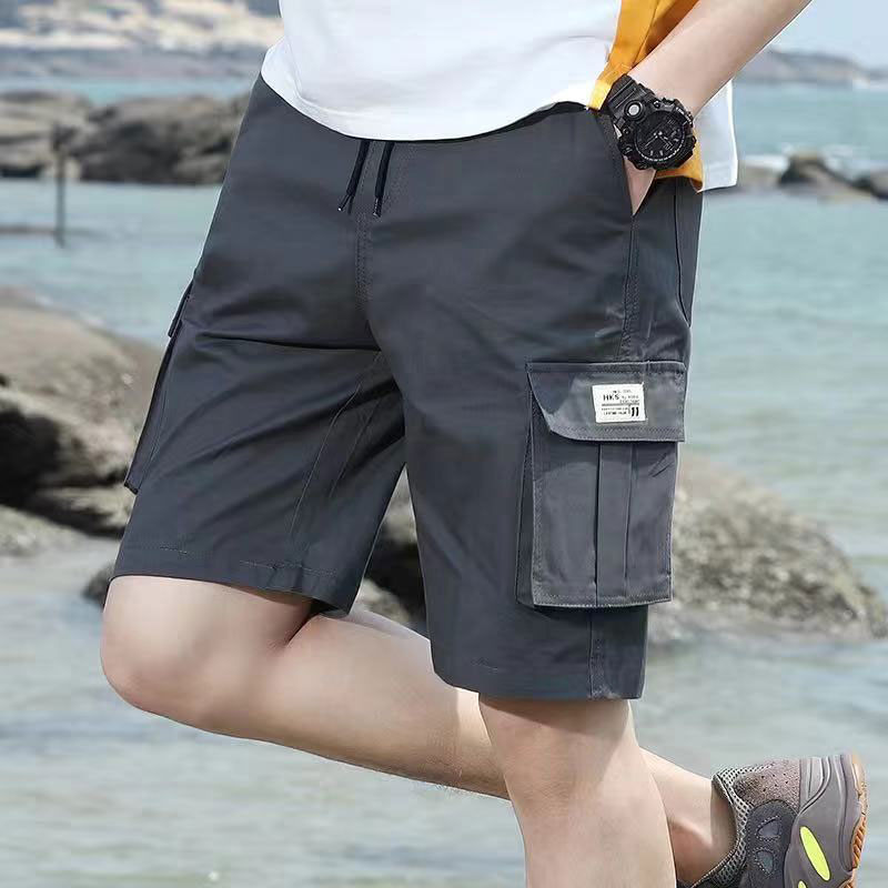 Cotton Men Cargo Short Pants Casual Shorts Cargo Pants Fashion Khaki Pants Beach Shorts Sports Shorts Cropped Shorts Drawstring Shorts