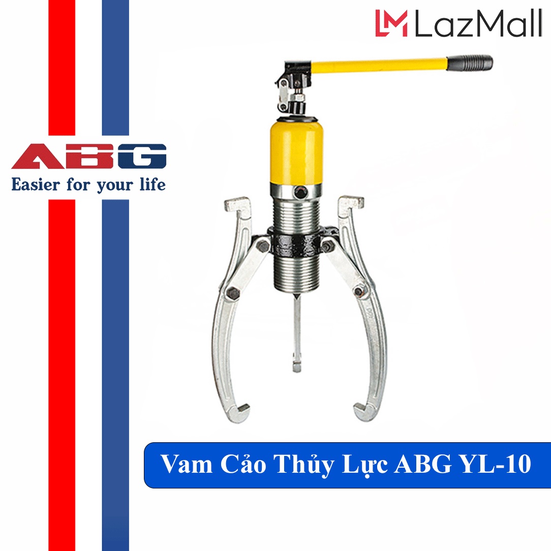 Vam Cảo Thủy Lực ABG YL-10, Vam 3 Càng Lực Kéo Tối Đa 10 Tấn, Cảo Thủy Lực 3 Chấu Tự Định Tâm Dùng mở Vòng Bi Và Bánh Răng