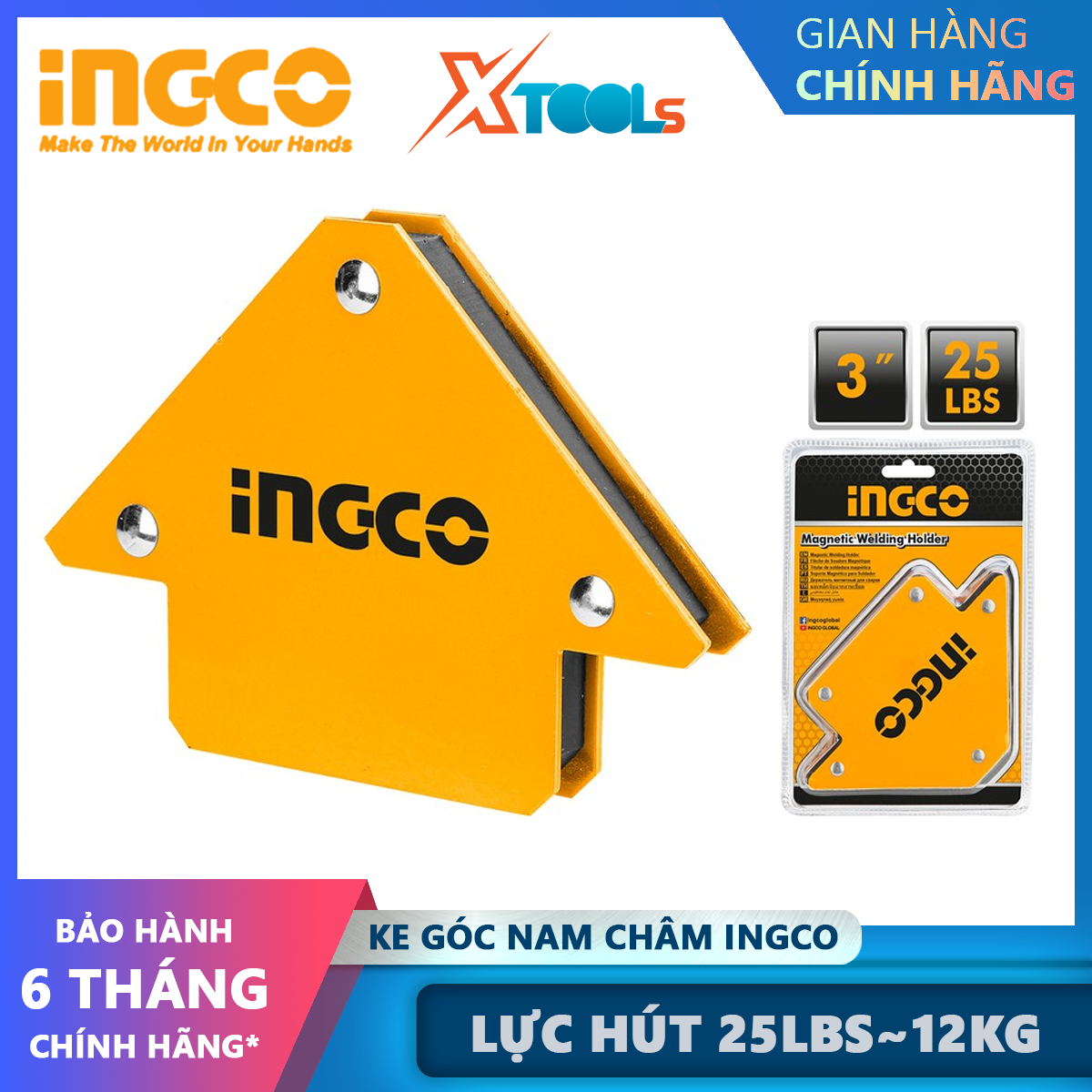 Ingco Ke welding angle magnet 2575 lbs ~ 12-33 kg, 45-90-135 degree angle magnetic and steel xtools