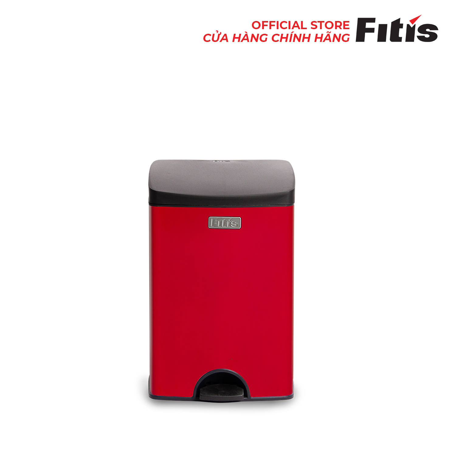 Thùng Rác Fitis Premium - Vuông Đạp Thấp (15L)