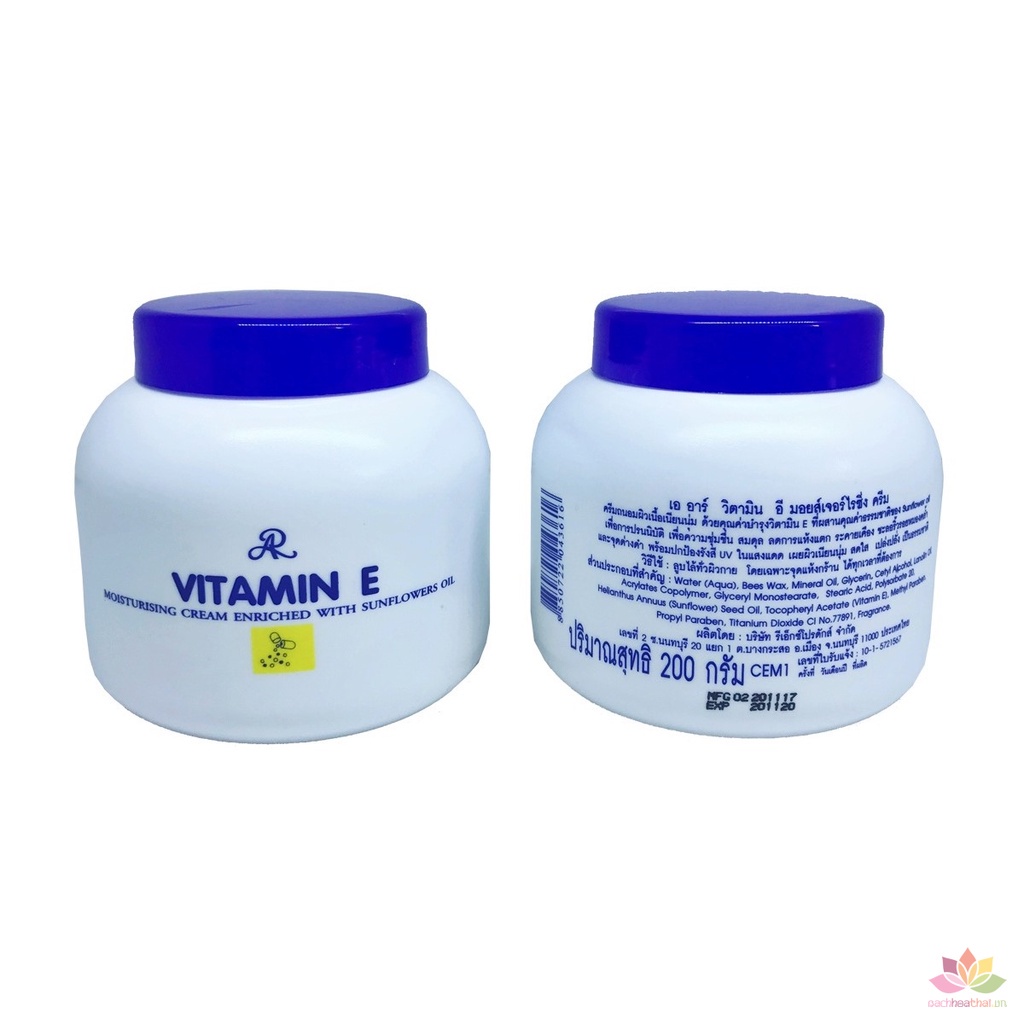 Kem Dưỡng Ẩm Thái Lan Vitamin E Aron 200gr