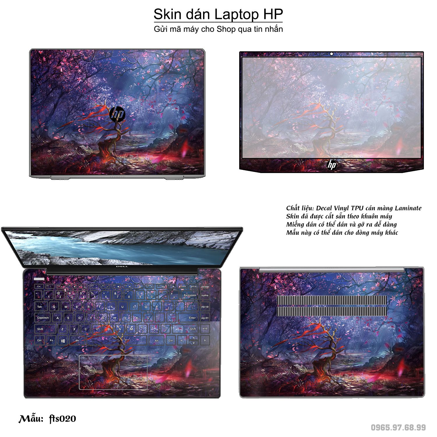 Decal Skin dán Laptop HP mẫu Fantasy